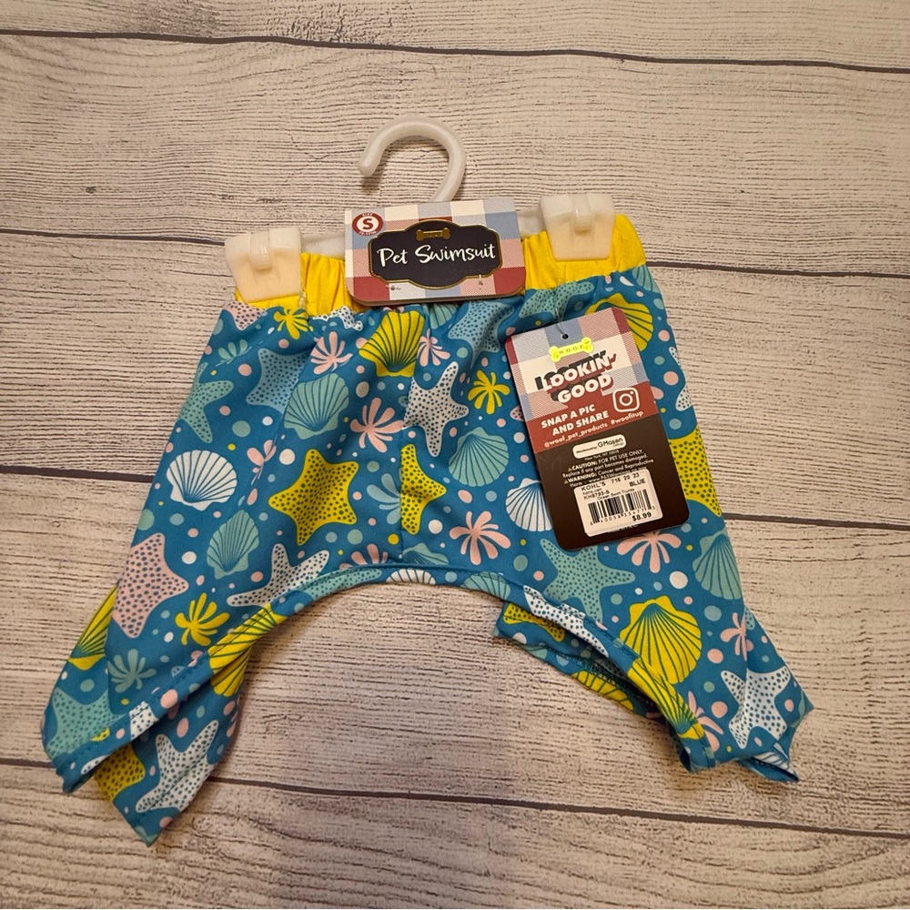 Rooky Pet Swimsuit - Blue and Yellow